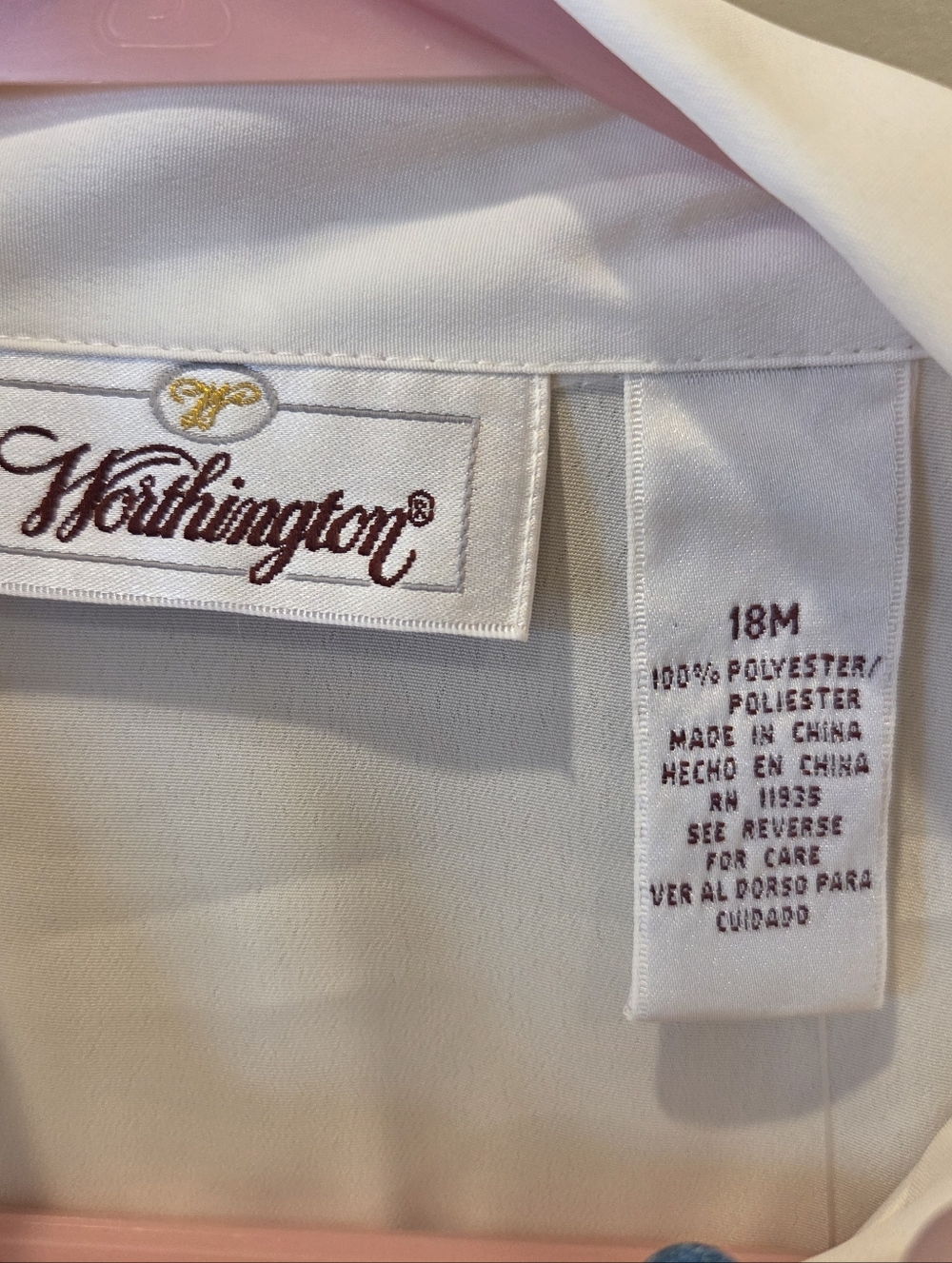 Vintage Worthington Beaded Sequin Blouse Off White NWT Size 18 90s Aesthetic - Picture 4 of 14